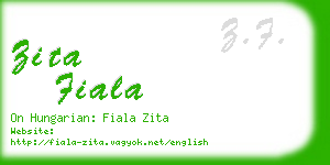 zita fiala business card
